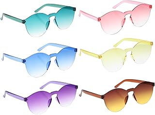 6 Pçs Óculos De Sol De Coração Óculos De Sol Claros Óculos De Sol De Menina Moda Óculos De Sol Engraçados Óculos De Sol De Personalidade Masculino Óculos De Sol Sem Aro Óculos De