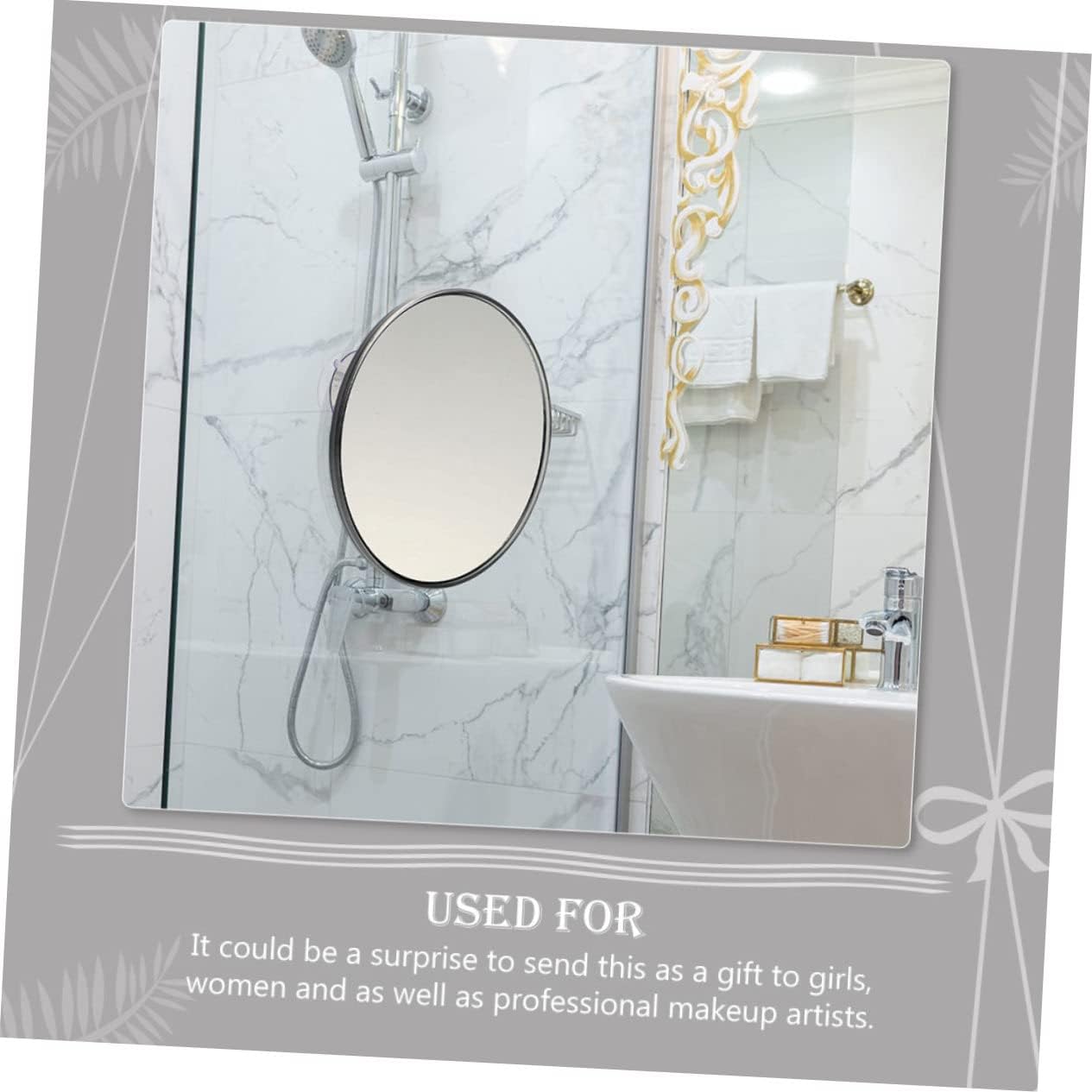 Didiseaon 2Pcs Magnifying Suction Cup Makeup Mirror Clear Cosmetic Mirror with Strong Suction for Convenient Girl Vanity Use Portable for Precise Beauty