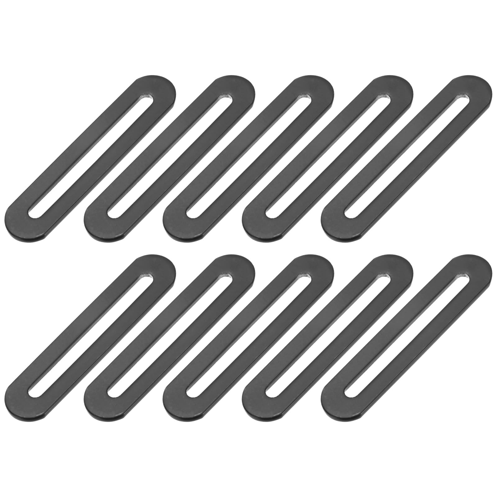 M METERXITY 10-Pack Flat Mending Plate Support 3.54x0.75in, Black