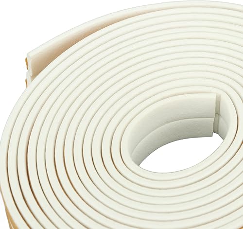 Miniatura 5 de ViaGasaFamido Tira de sellado de espuma insonorizada para puerta, 6 unidades, autoadhesiva, para ventanas, puertas y casas (blanco)