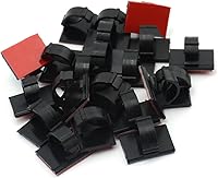 iSaddle Self-Adhesive Cable Clips (20PCS) - 3M Sticky Wire Holders for Car Dash Cam, Office & Home Cable Management