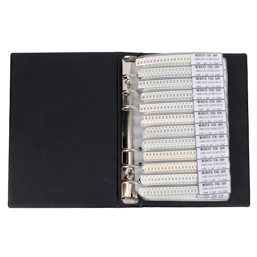 1206 Valore 80 Kit condensatori, resistore Cartella assortita, resistore Combo Kit campionario Organizer campionario Componenti elettronici, componenti elettronici