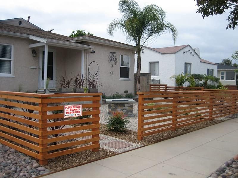 Miniatura 6 de Letrero de entrega con texto en inglés "Please Deliver All Packages Inside Porch" para uso al aire libre, 12" x 8" (151)