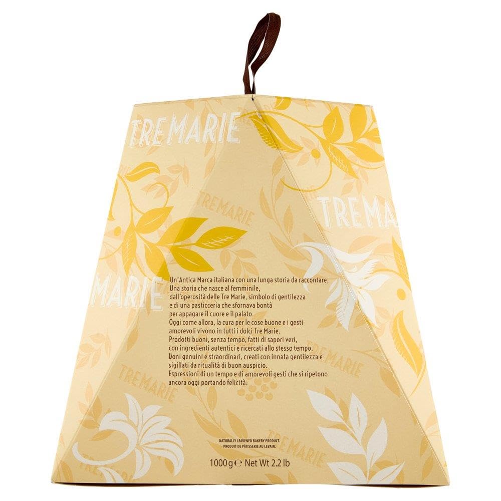 Tre Marie Il Pandoro Magnifico 3x 1 kg – klassischer italienischer Weihnachtskuchen mit hochwertiger französischer Butter – weich & duftend natürliche Langzeit-Teigführung + Italian Gourmet polpa 400g