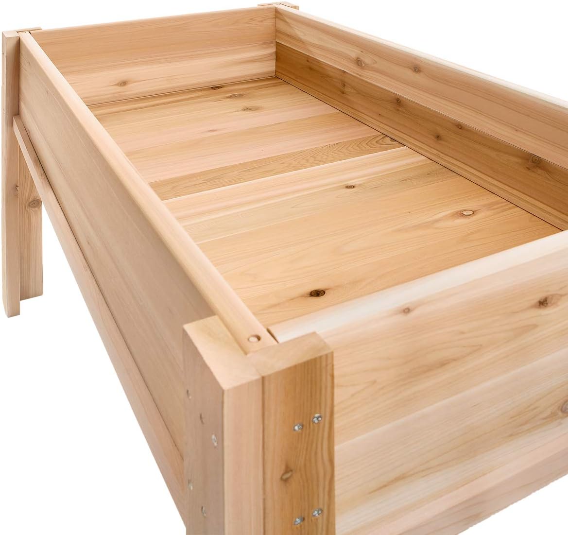 All Things Cedar RGL34 Deluxe Cedar Raised Garden Box with Legs | Handcrafted Western Red Cedar | Untreated Cedar for Yard & Deck | Raised Legs for Wheelchair Access | 48x25x34
