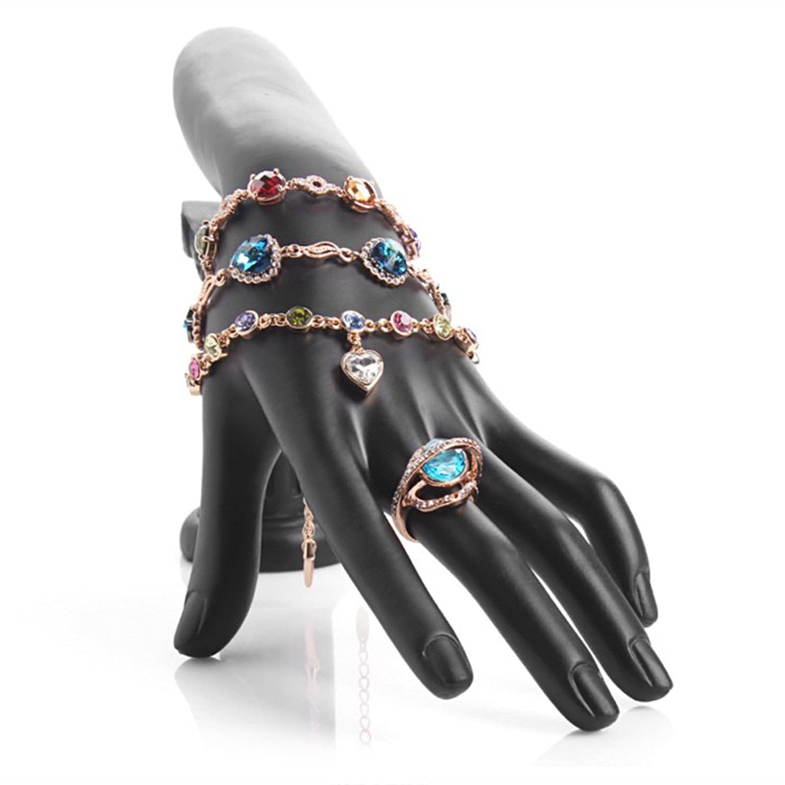 Présentoir à Bijoux Main Blanche - 29 Cm - Porte-Bagues, Colliers, Bracelets - Pour Boutique Ou Décoration Maison