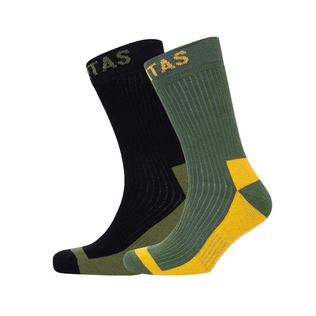 Navitas Unisex Multicolour Coolmax Crew Socks For Men & Women (3-Pack) - Moisture Wicking Breathable Thermal Fishing Socks - Cushioned Anti-Blister Outdoor Work & Hiking Boot Socks - One Size Uk 7-11, Eu 41-45