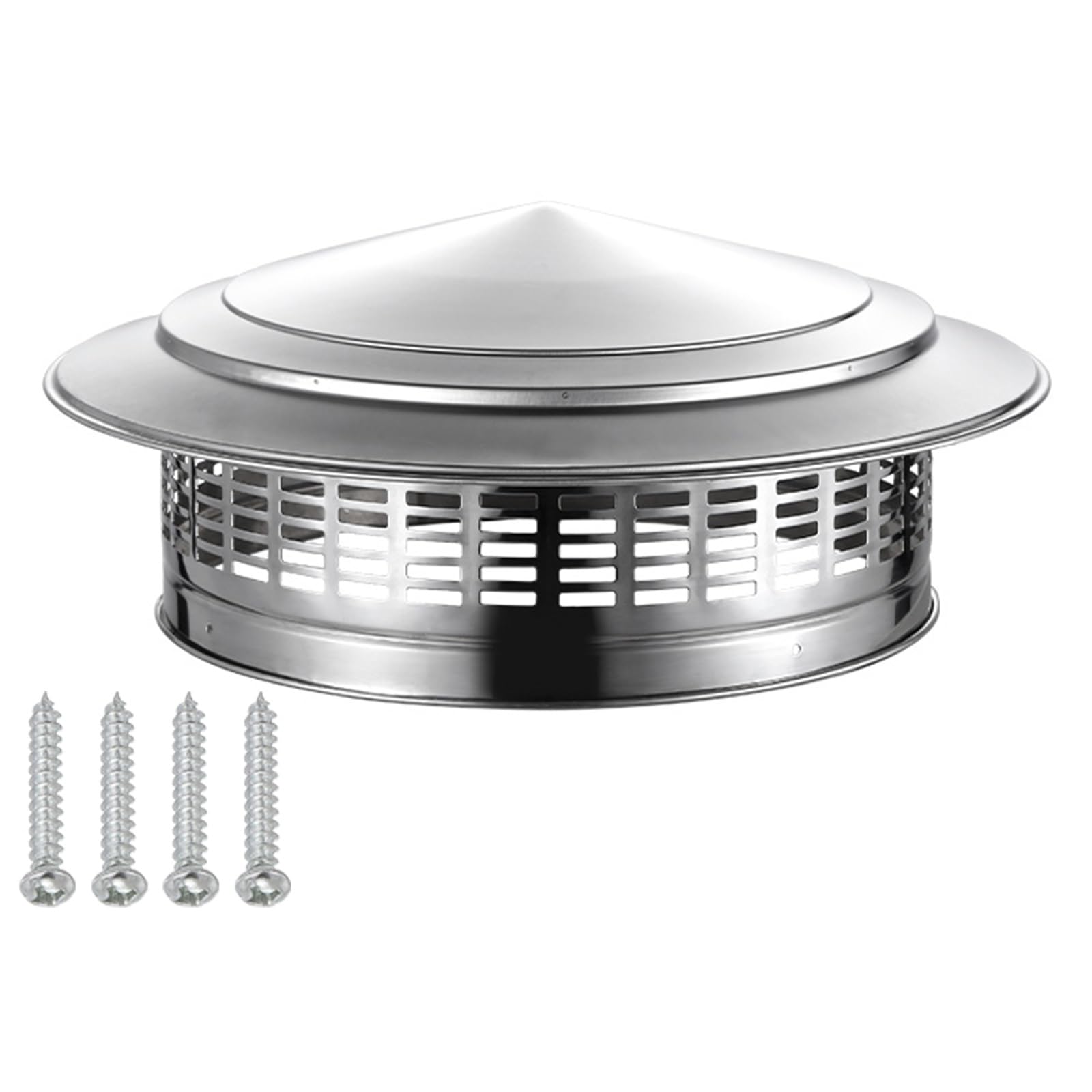KGLHJDY Stainless Steel Chimney Cap Windproof Roof Chimney Cowl Rain Cover for Fireplace Flue Furnace Exterior Stove Vent 75-300mm(300mm/11.81in)