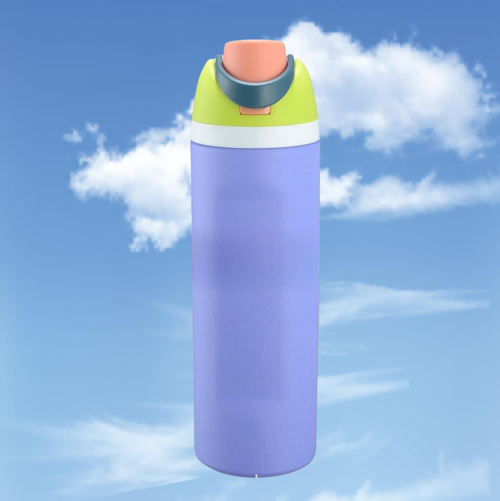 Insulated Stainless Steel Water Bottle with lock for Sports and Travel, straight drink cup car cup, BPA-Free (Lavender Purple,24 oz)