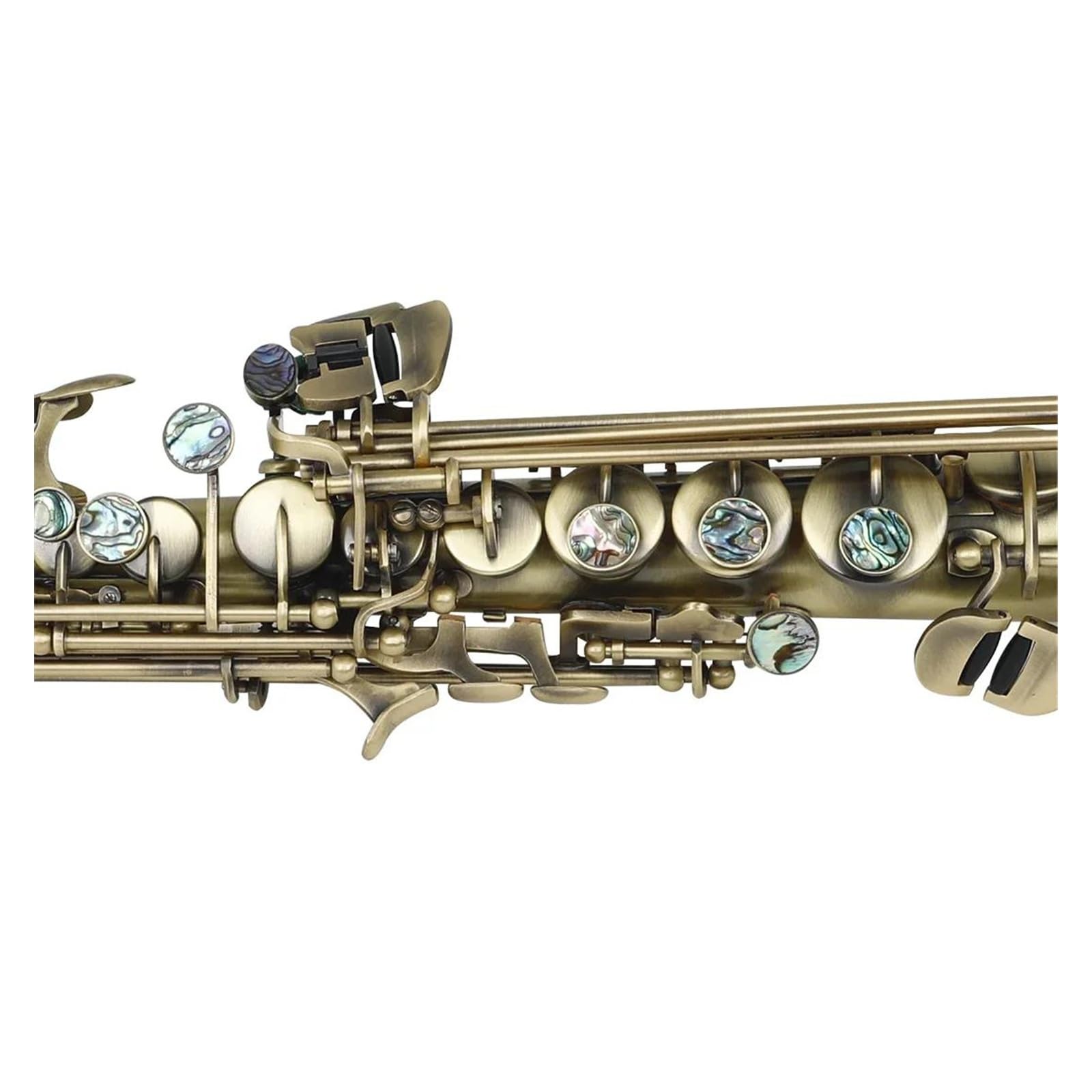 Saxofón recto profesional de latón en si bemol instrumento para principiantes