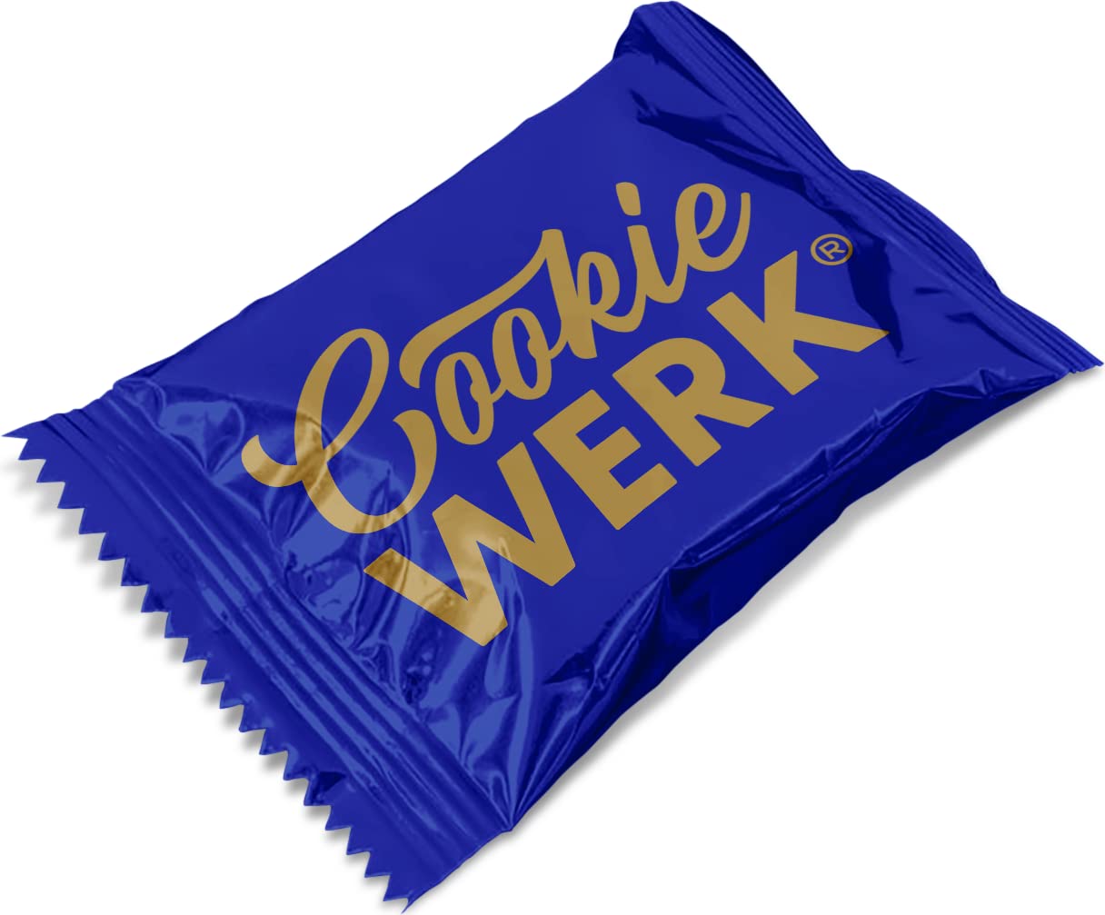 Cookie Werk | Schokocreme Cookie | Blaue Verpackung & Goldene Schrift