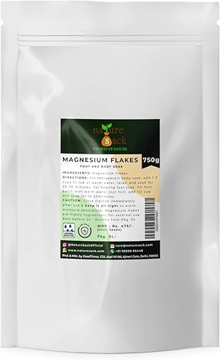 Magnesium Flakes – NatureSack’s Magnesium Bath Flakes For Foot & Body Soaks – 750g