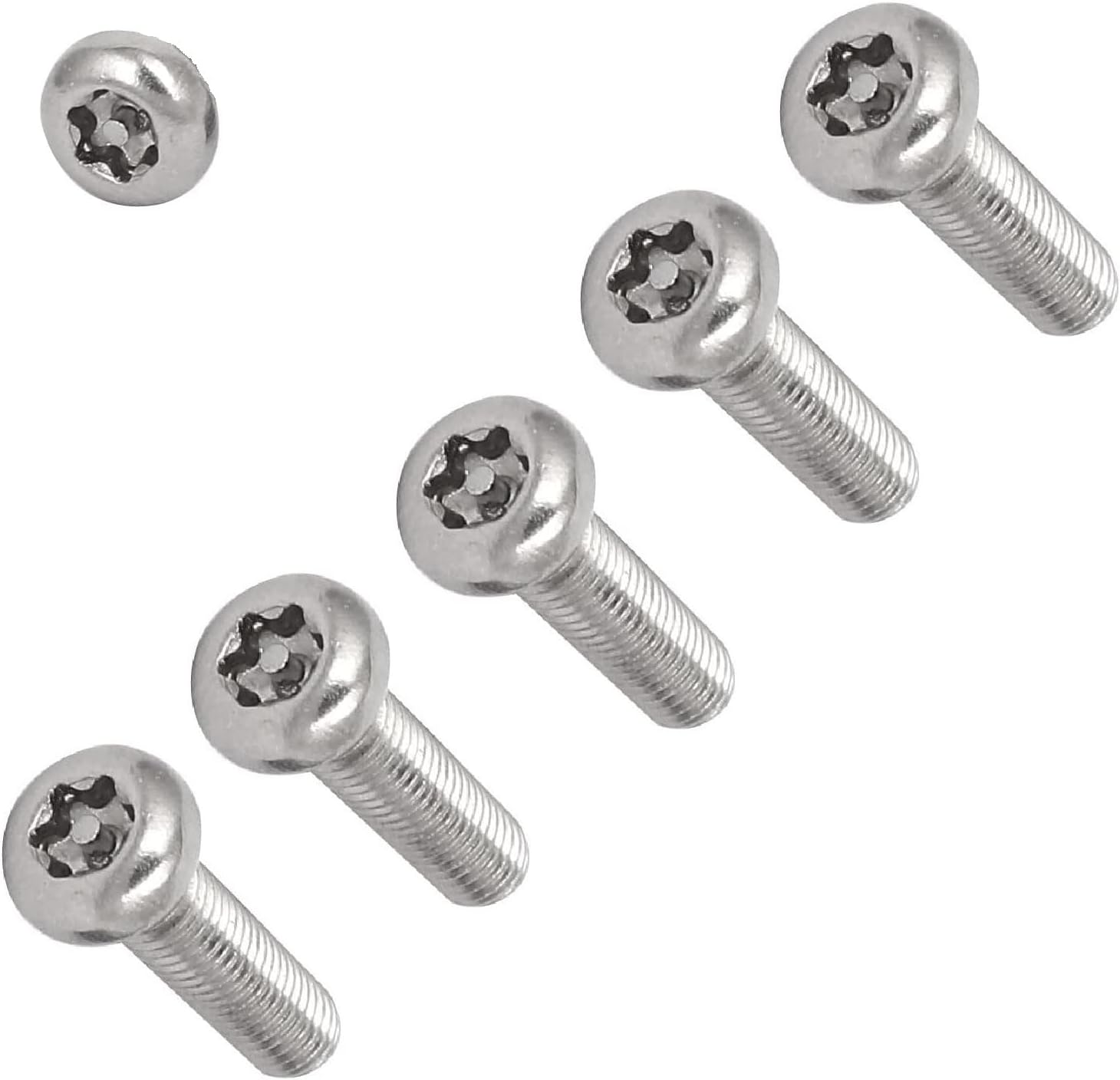 TERF® M6 X 50mm Pan Head Security Torx Machine Screws M6 (6mm) X 50mm Tamper Resistant Torx Socket Pan Head Machine Screws (Bolt) - Pack of 20