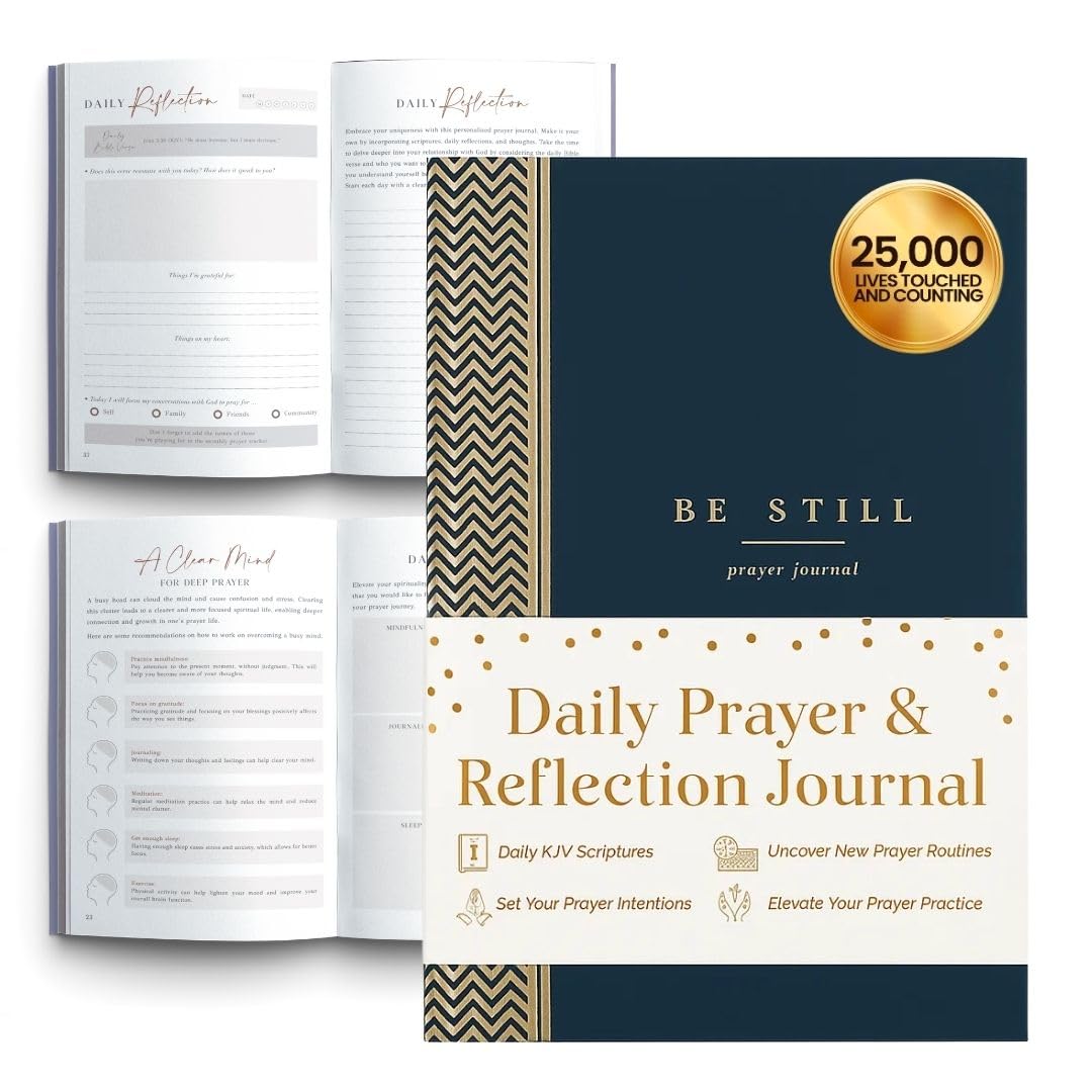 The Daily Prayer Journal: Scriptures for Men and Women 2025, 5.5x8" Bible Study and Prayer Tracker, Christian Gift for Spiritual Growth and Reflection
