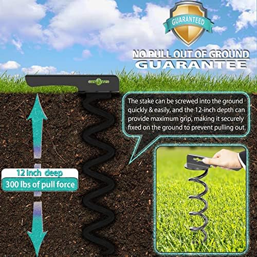 Dog Tie Out Stake ToolLess Install Dog Yard Stake for Small Large