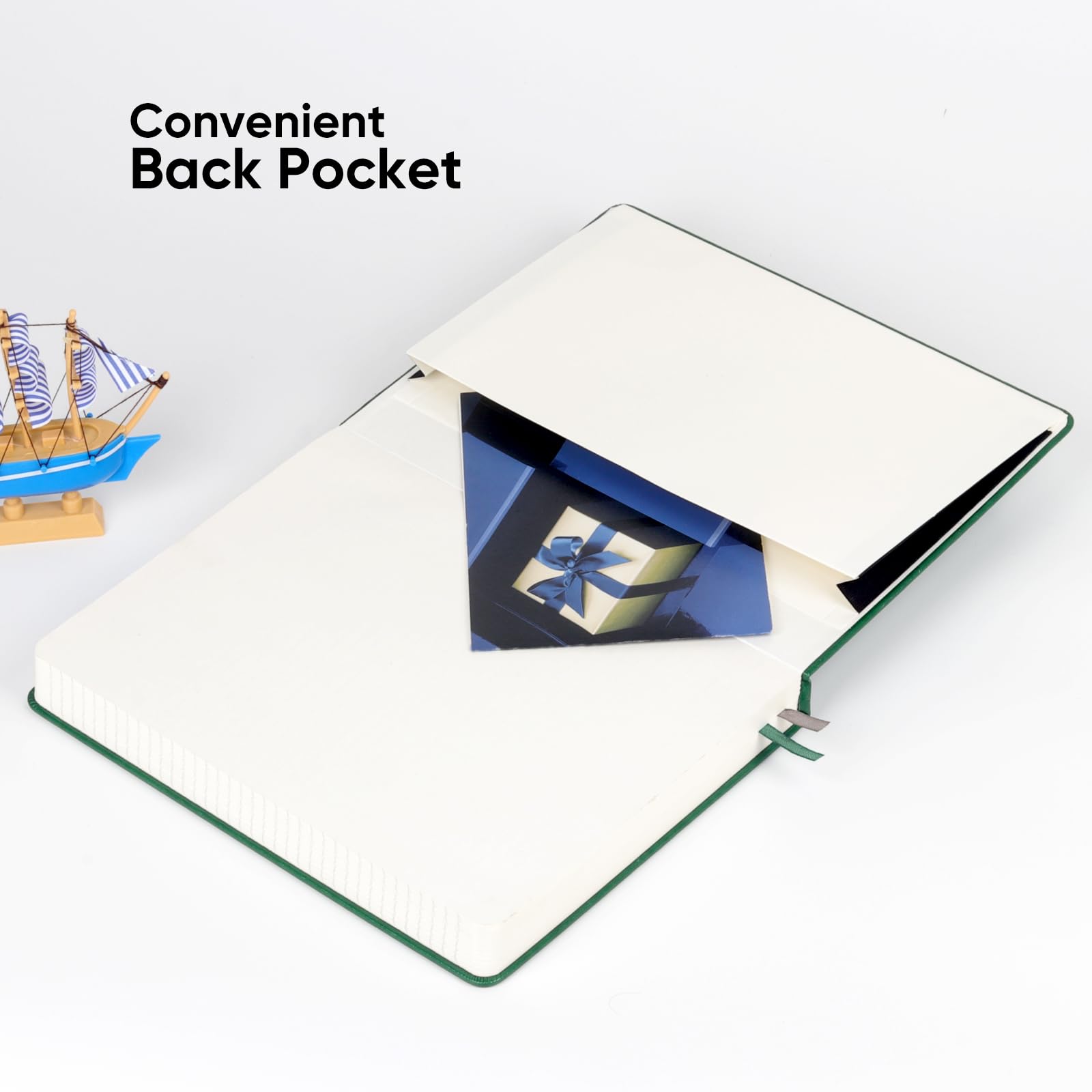 FLEEKOOL Dick liniertes Tagebuch, Notizbuch mit 368 Seiten, A4, großes Leder-Notizbuch mit 100 g/m² dickem Papier, College-Notizbuch, Tagebuch für Männer und Frauen, Hardcover, Innentasche, 21,6 x