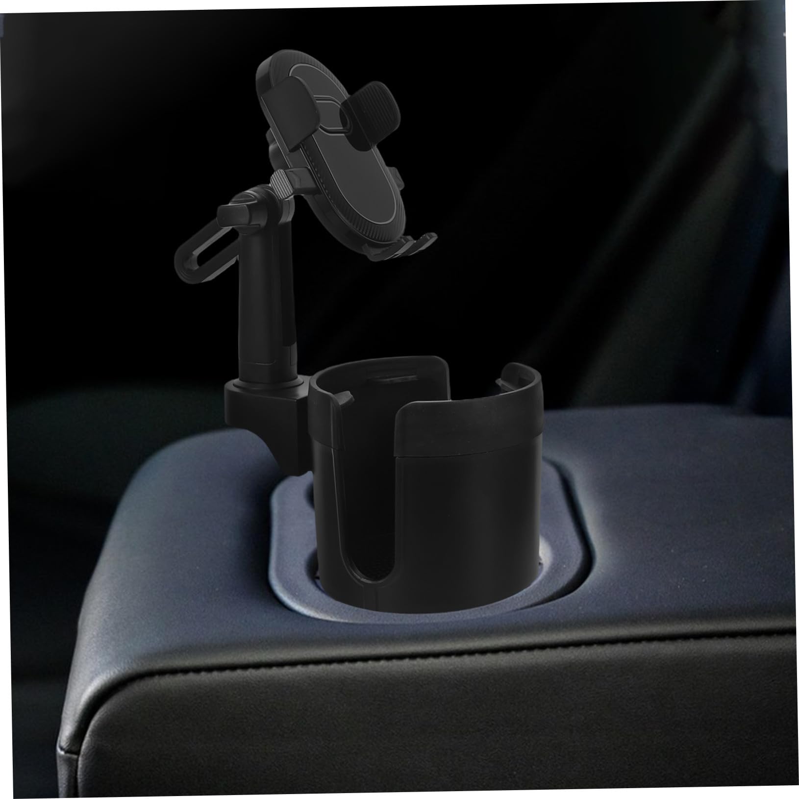 SHINEOFI Supporto per Telefono Auto e Portabicchieri Organizer Bevande Auto Clip Regolabile Facile Installazione senza Strumenti