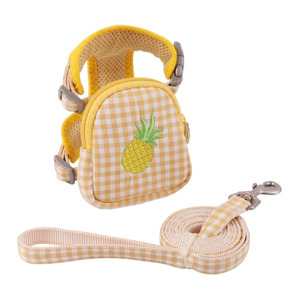 3PCS Pet Backpack, Adjustable Breathable Cute Dog Vest Harness Detachable Pet Leash with Fruit Pattern Shape for Small Dogs Cat โ image 1