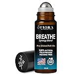 Fiora Naturals Breathe Essential Oil Roll-On Blend - 100% Pure Eucalyptus, Peppermint & Tea Tree Oil Aromatherapy Blend. Therapeutic-Grade