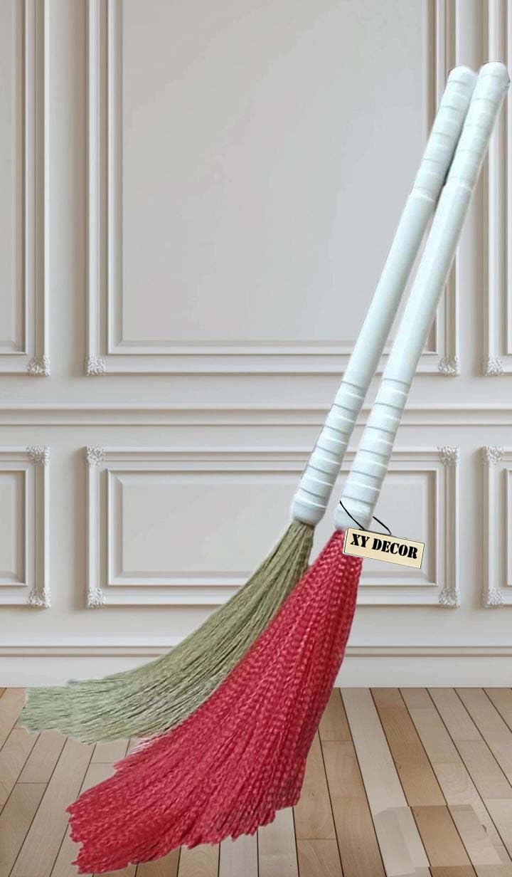 Plastic Broom/Jhadu Wet and Dry Broom, Ideal for Floor Cleaning. (Adjustable Broom/Folding Broom/Traveling Broom) - 39" (Pack of 2) Red, Brown (B0DGLVYRQH) Amazon Price History, Amazon Price Tracker