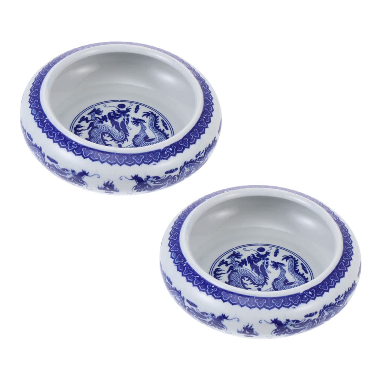 2pièces Pots à Eau Céramique pour Pinceaux à Encre Lot de Récipients De Rangement pour Et Peinture Accessoires Pratiques Et Décoratifs pour Bureau Et Art