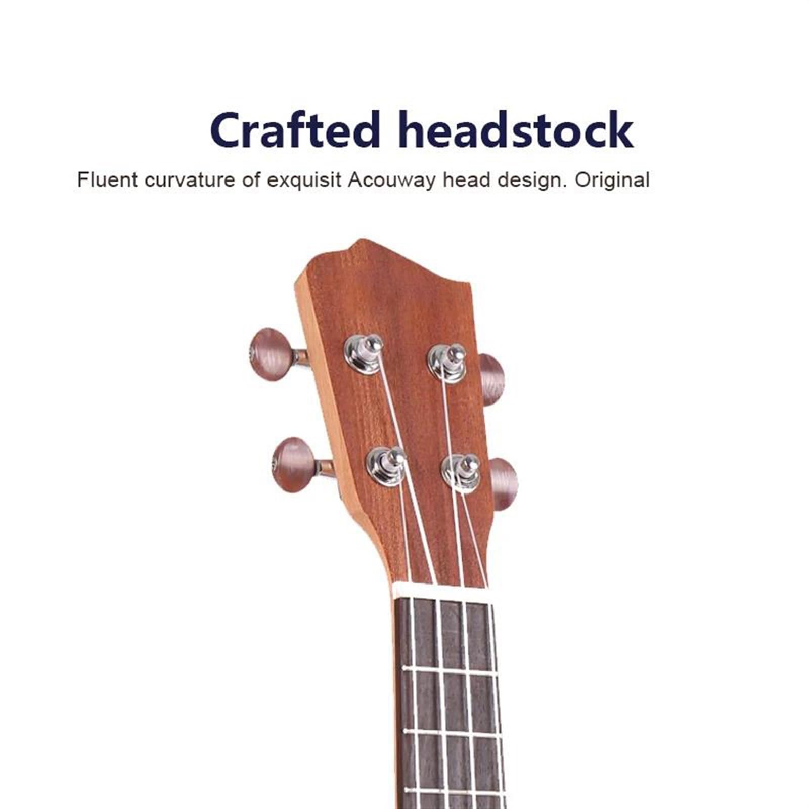 Ukulele Zestawem Dla Koncert Sopran Tenor 21 "23" 26 "Sapele Ukulele Aquila Struny Opcjonalny Pakiet Tuner(Color:3,Size:26)