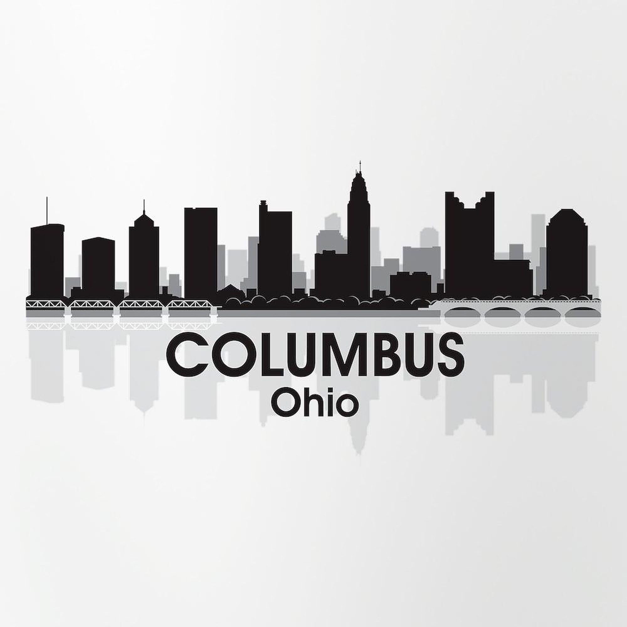 CafePress Columbus Skyline Pint Glass, 16 oz. Drinking Glass