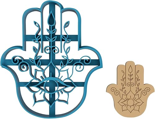 Hamsa - Cortador de galletas de mano, mano de Miriam, protección de mano de Fátima, fuerza de poder, cortador de galletas religiosas espirituales