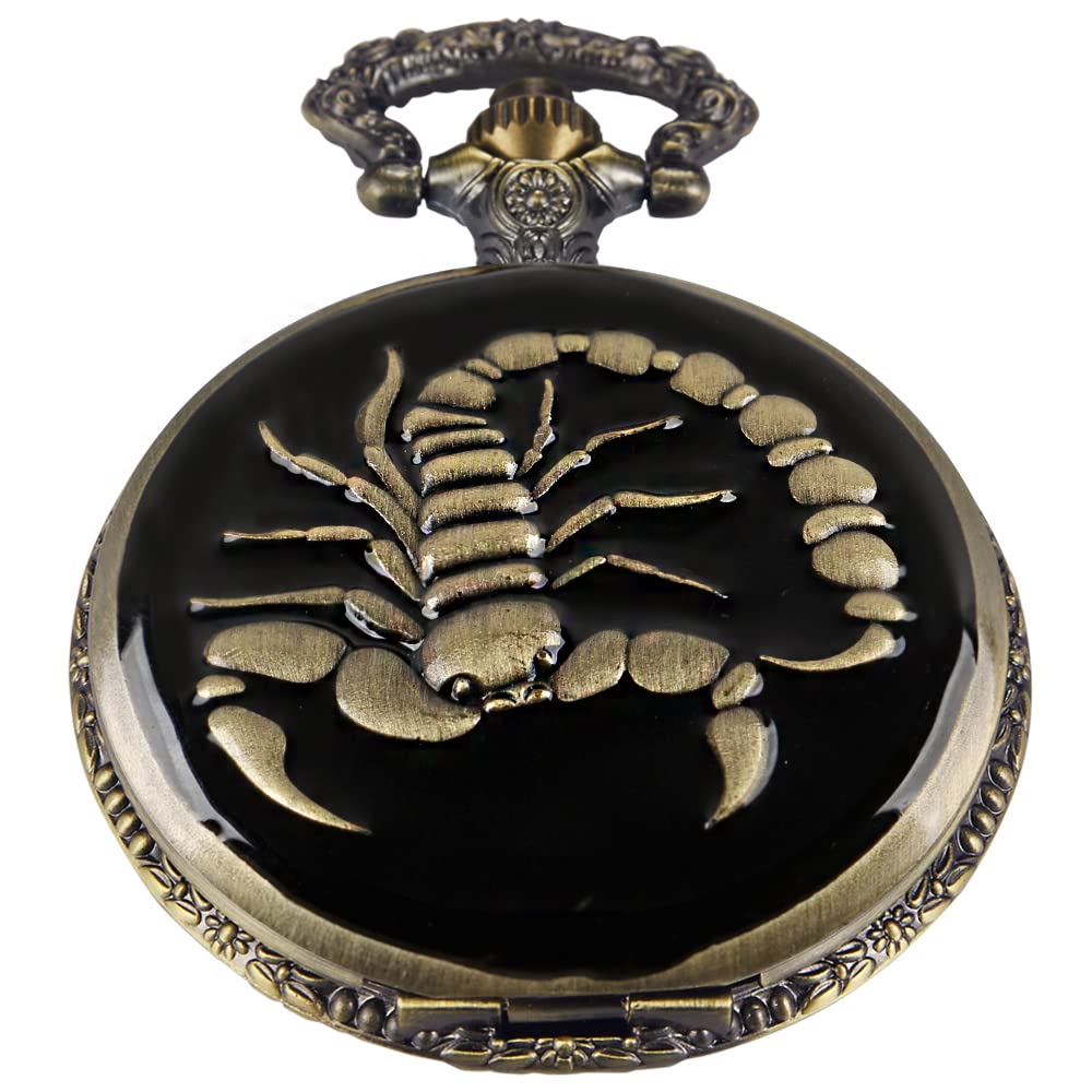 Orologi da tasca, Con collana con taschino, orologio da tasca teschio uomo