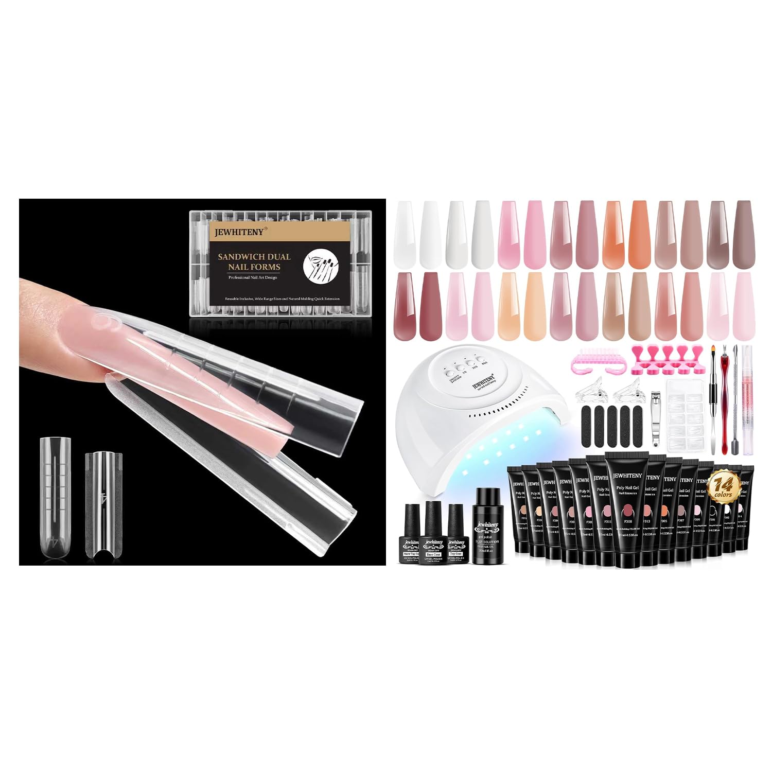 Sandwich Nail Dual Form with 14 poly gel kit