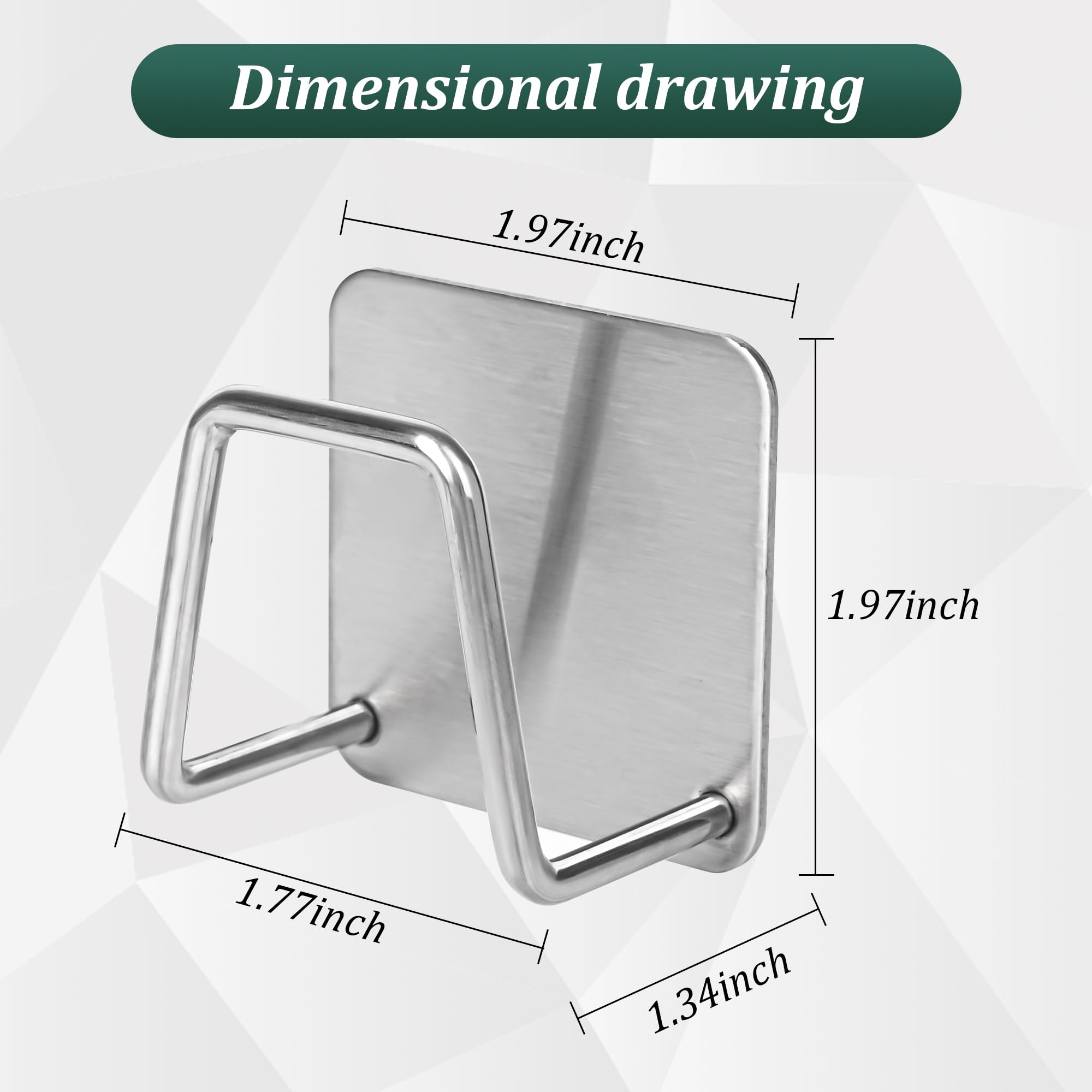 Jerphen 2 Pack Sponge Holder for Kitchen Sink?Strong Adhesive SUS304 Stainless Steel Sink Sponge Holder?Rustproof Waterproof Quick Drying Dish Sponge Holde