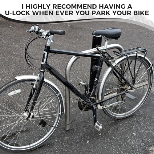 image for Hapleby Premium Bike Lock Set with 2 Keys, Bike U-Lock with 6 Feet Thi