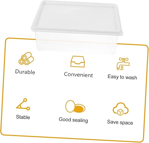 Miniatura 5 de Caja organizadora transparente para alimentos, contenedor de verduras, refrigerador, contenedor de almacenamiento de tocino, caja de almacenamiento