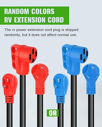 Miniatura 7 de SCITOO Adaptador de cable de alimentación RV Y-Split, hembra de 50 amperios a (1) 30 amperios - (1) adaptador macho RV de 15 amperios, adaptador de