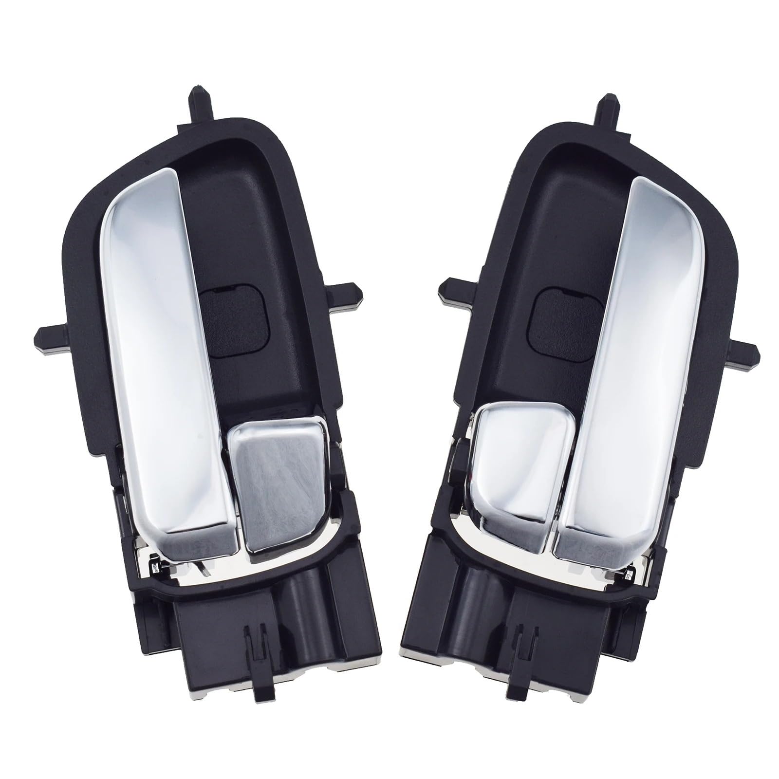 HUDFROA Car Interior Door Handle for Hyundai for I20 2008-2015 82610-1J000 82620-1J000 Left/Right Chrome Inside Interior Door Handle(LH RH 2PCS)
