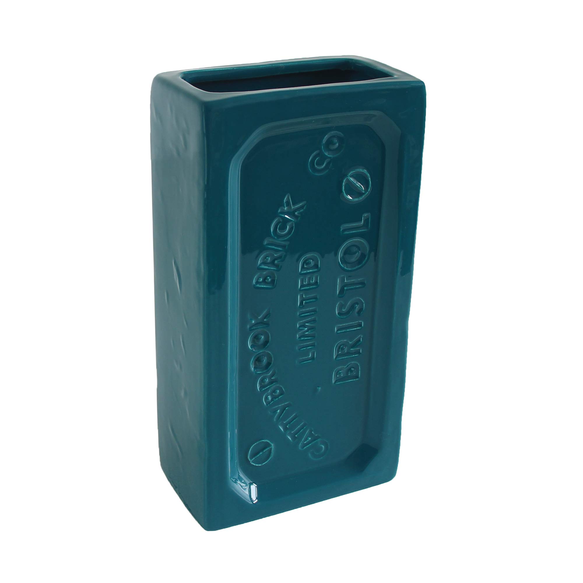 Stolen Form Teal Bristol Brick Ceramic Vase