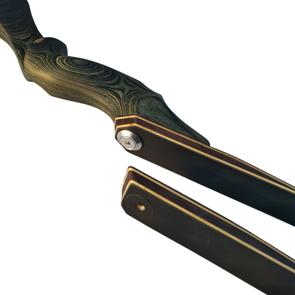 Arti neri per impugnature, arti dell'arco ricurvo Black Hunter da 25 libbre-60 libbre, arti del processo di laminazione dell'acero per impugnature dell'arco ricurvo