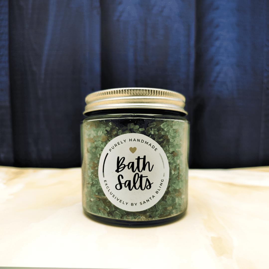 Handmade Rosemary Bath Salts | 250g Glass Jar | Calming Bath Soak for Relaxation, Stress Relief and Soft Skin-picture-47
