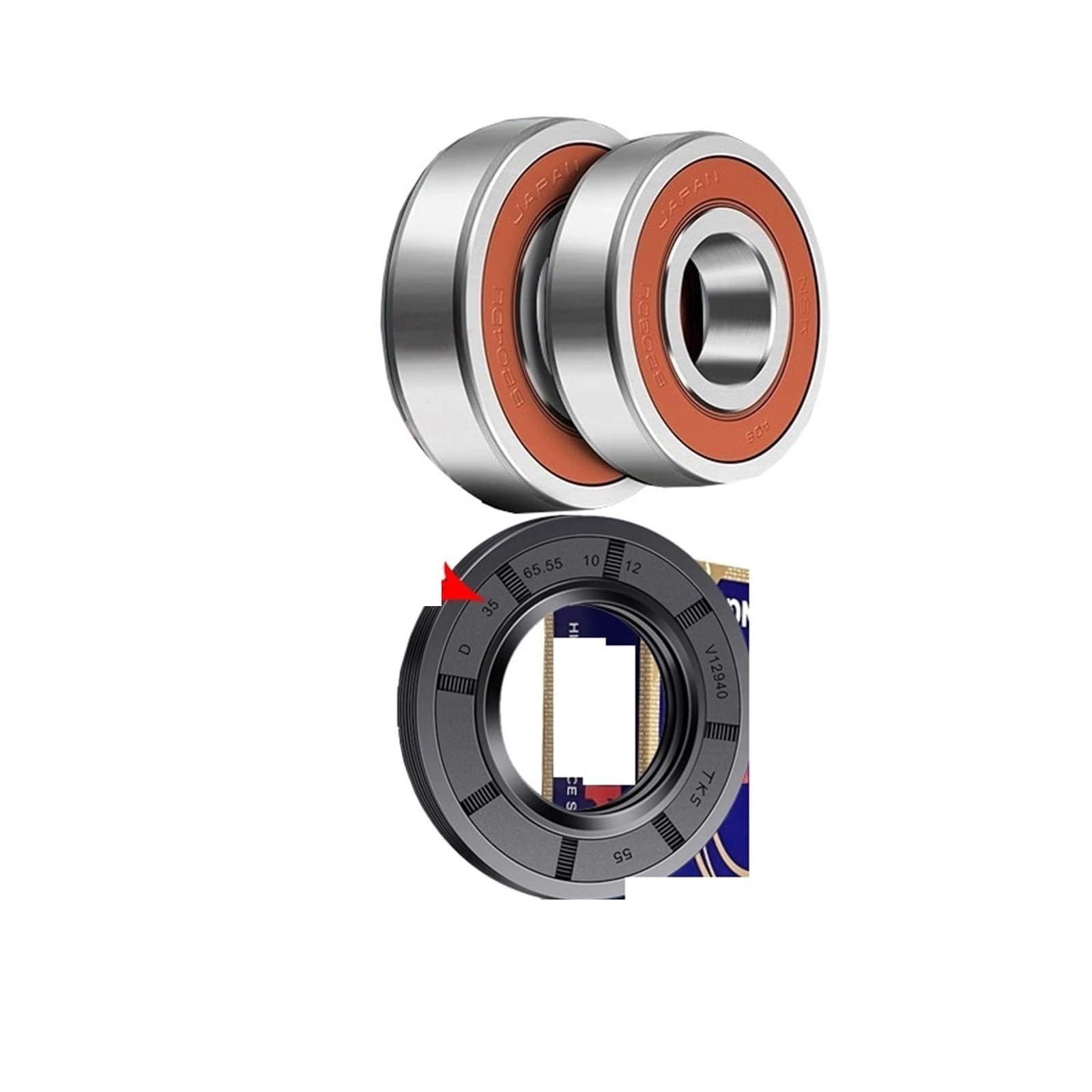 Compatible Con Samsung, Rodamientos De Lavadora (6205+6206) Sello De Agua 35 65,55 10 12