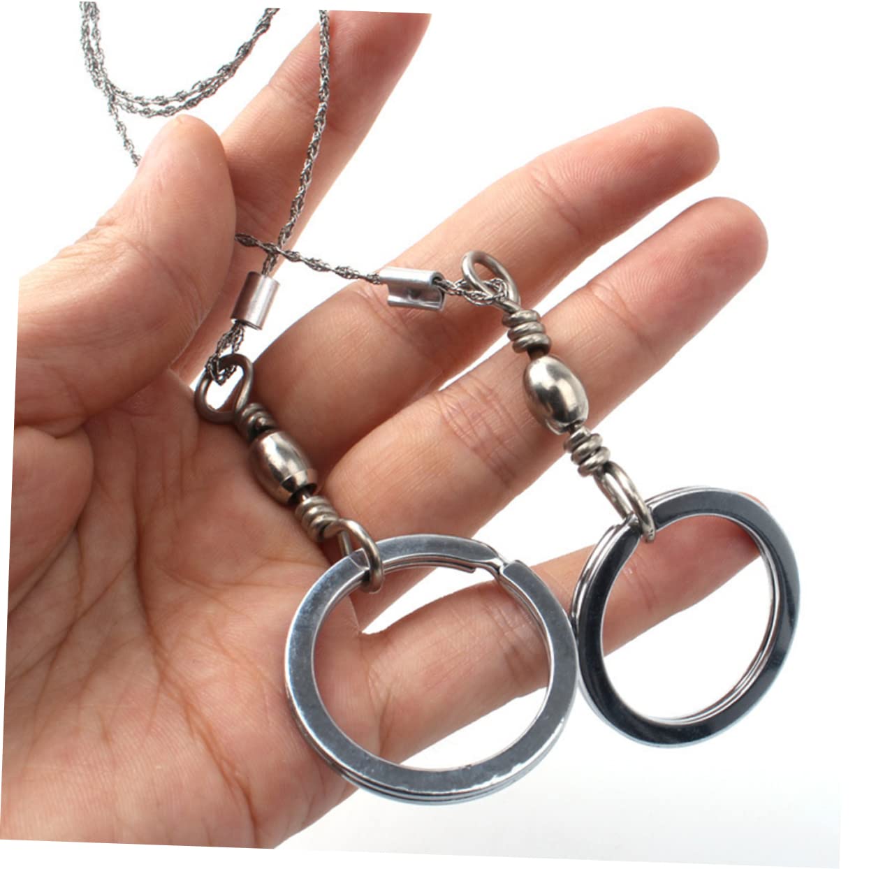 GAROZATION Stainless Steel Wire Saws 4pcs Portable Hand Chainsaw Emergency Pocket Saws Outdoor Camping Tool Compact Easy to Carry