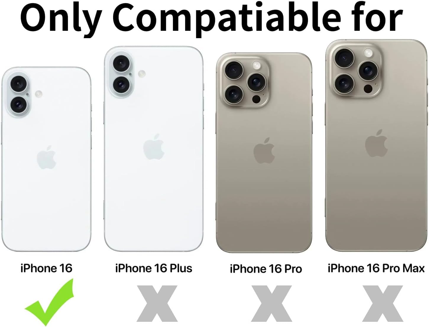 DIZORO® Crystal Clear Back Case Cover for iPhone 16 with Anti-Yellow Transparent Cover | Shockproof Design | Hard Back Cover Clear Case for iPhone 16 with Non Yellowing (PC, Transparent) — Amazon image 4