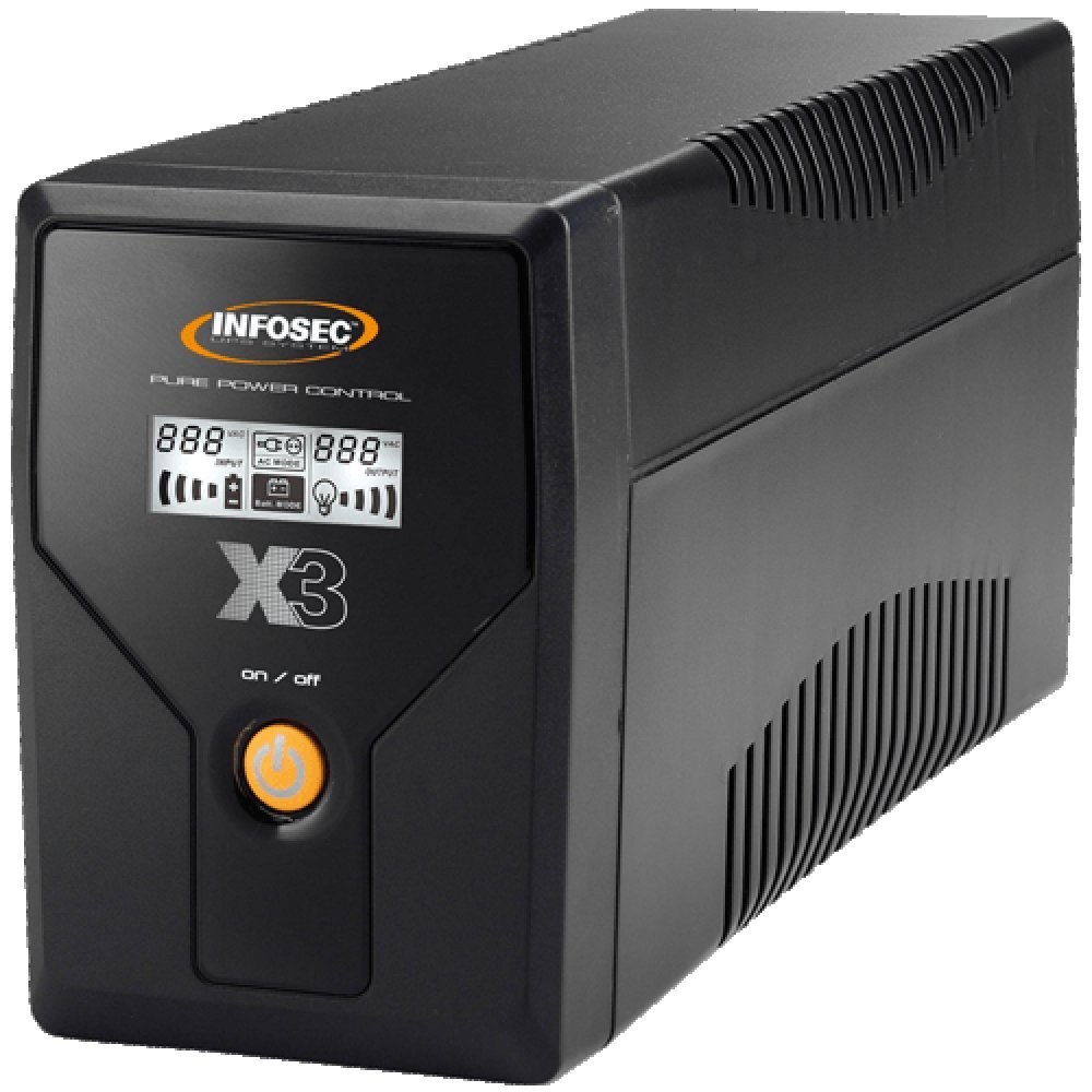 Infosec Onduleur Line Interactive 650 VA 2 Prises FR / SCHUKO -- Garantie 2 ans --