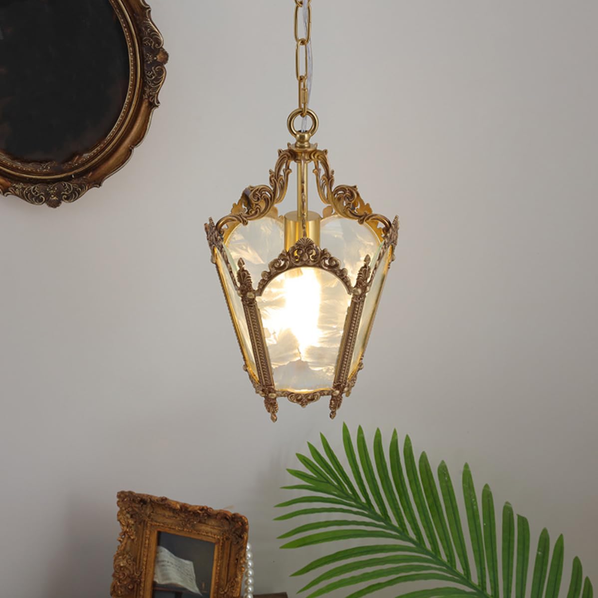 OTTOSON Etched Glass Vintage Pendant Light SEEAIRSHOP Antique