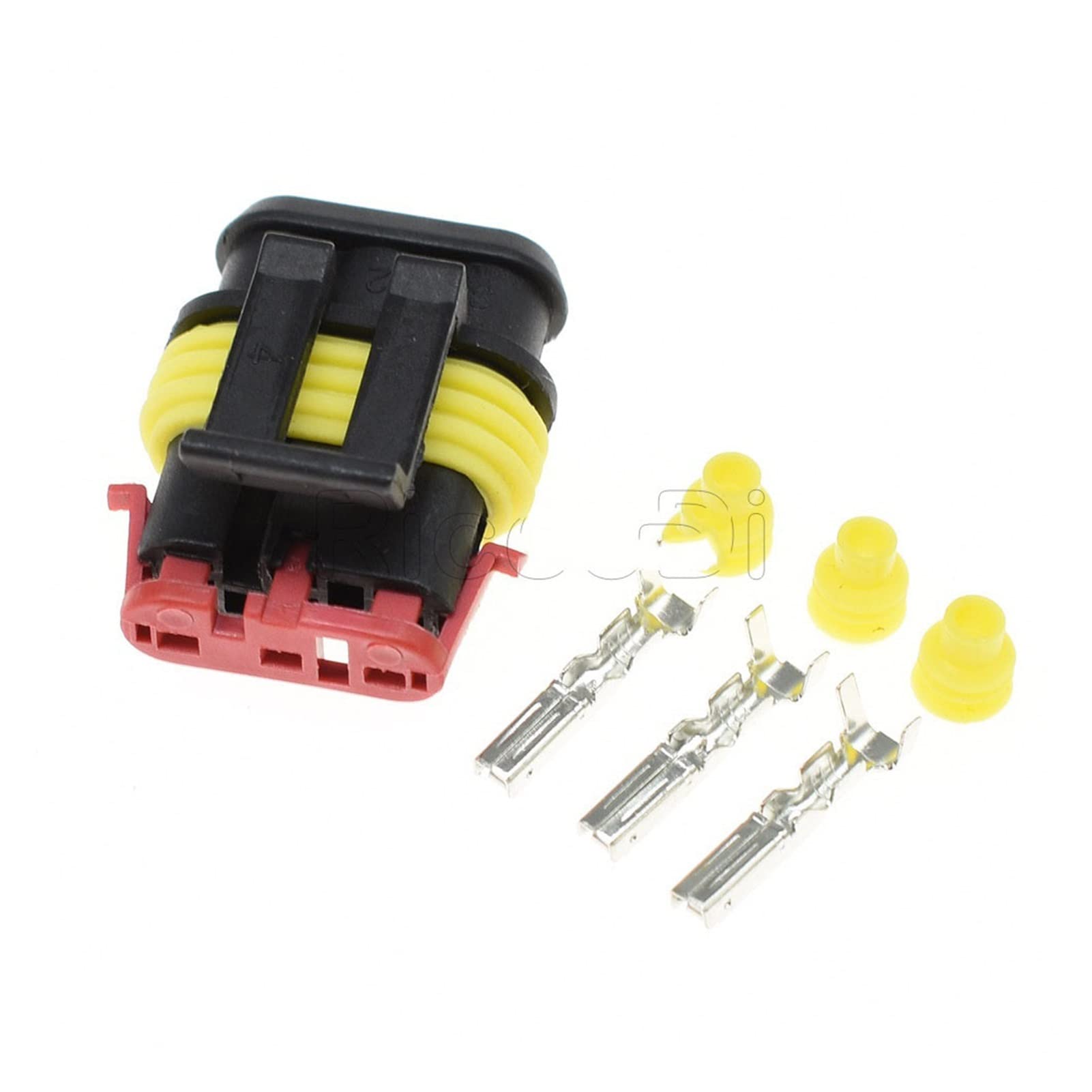 Conector impermeable de 3 vías AMP 1.5mm hembra y macho para cables de coche 5