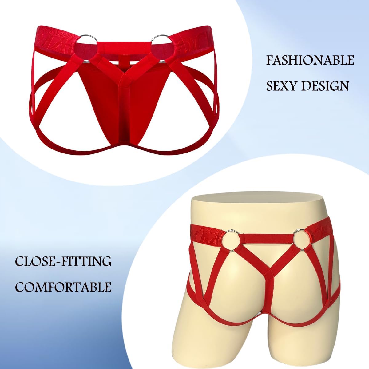 JOCKMAIL Jockstrap for Men Mens Thong Athletic Supporters Jock Strap Male Underwear - Image 3