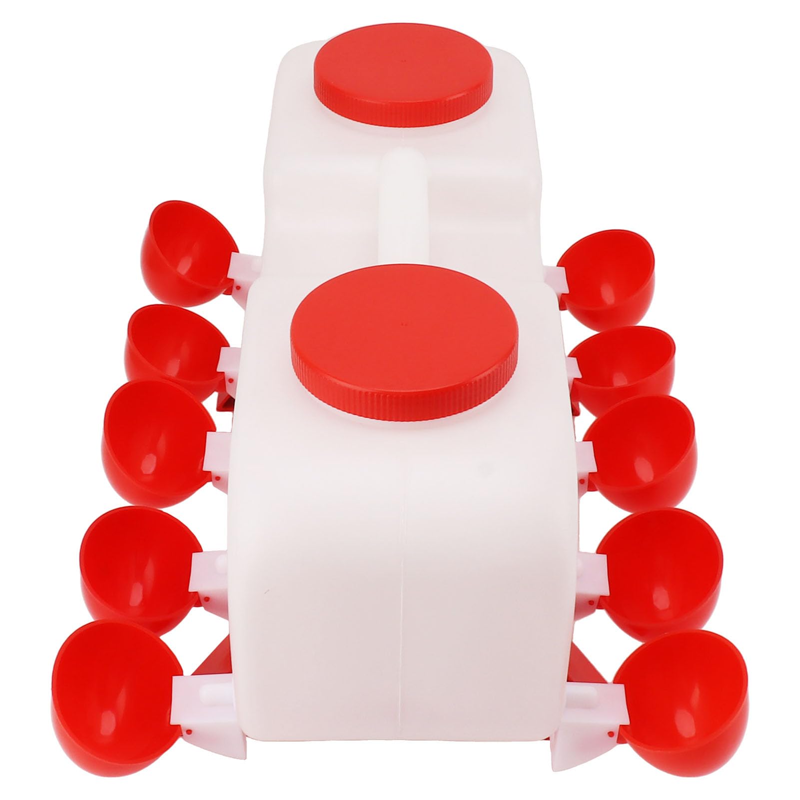 Bebedero Automático para Aves de Corral con 4 Dispensadores, 10 L de Capacidad, Semiautomático para Pollos, Patos y Gansos, Accesorios para Gallinero