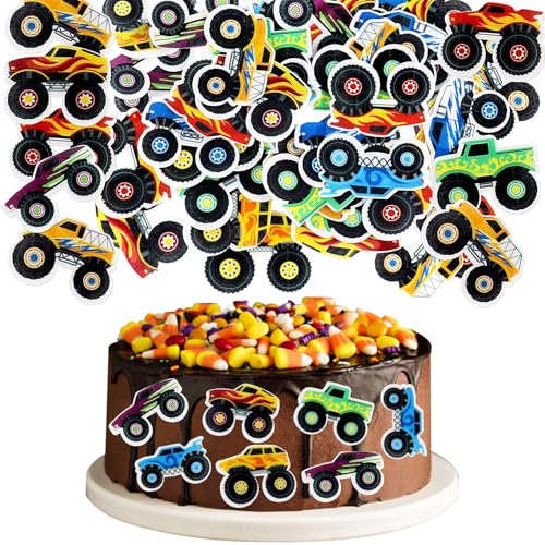40 piezas Monster Truck Cake Topper, Monster Truck Cumpleaños Cake Tops, Monster Trucks tema de decoración, Cars Cake Topper, para con motivo de fiestas, fiesta de cumpleaños infantil