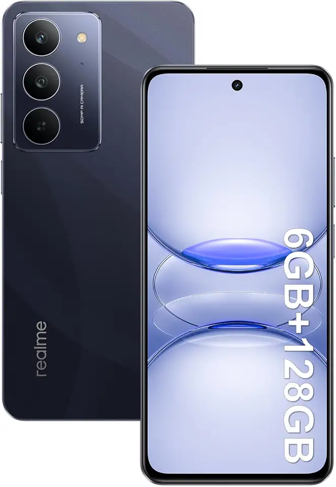Realme C75X Smartphone 6GB RAM 128GB ROM Tela de 6.67" IP69 Provação de água NFC Dual SIM 4G (Azul)