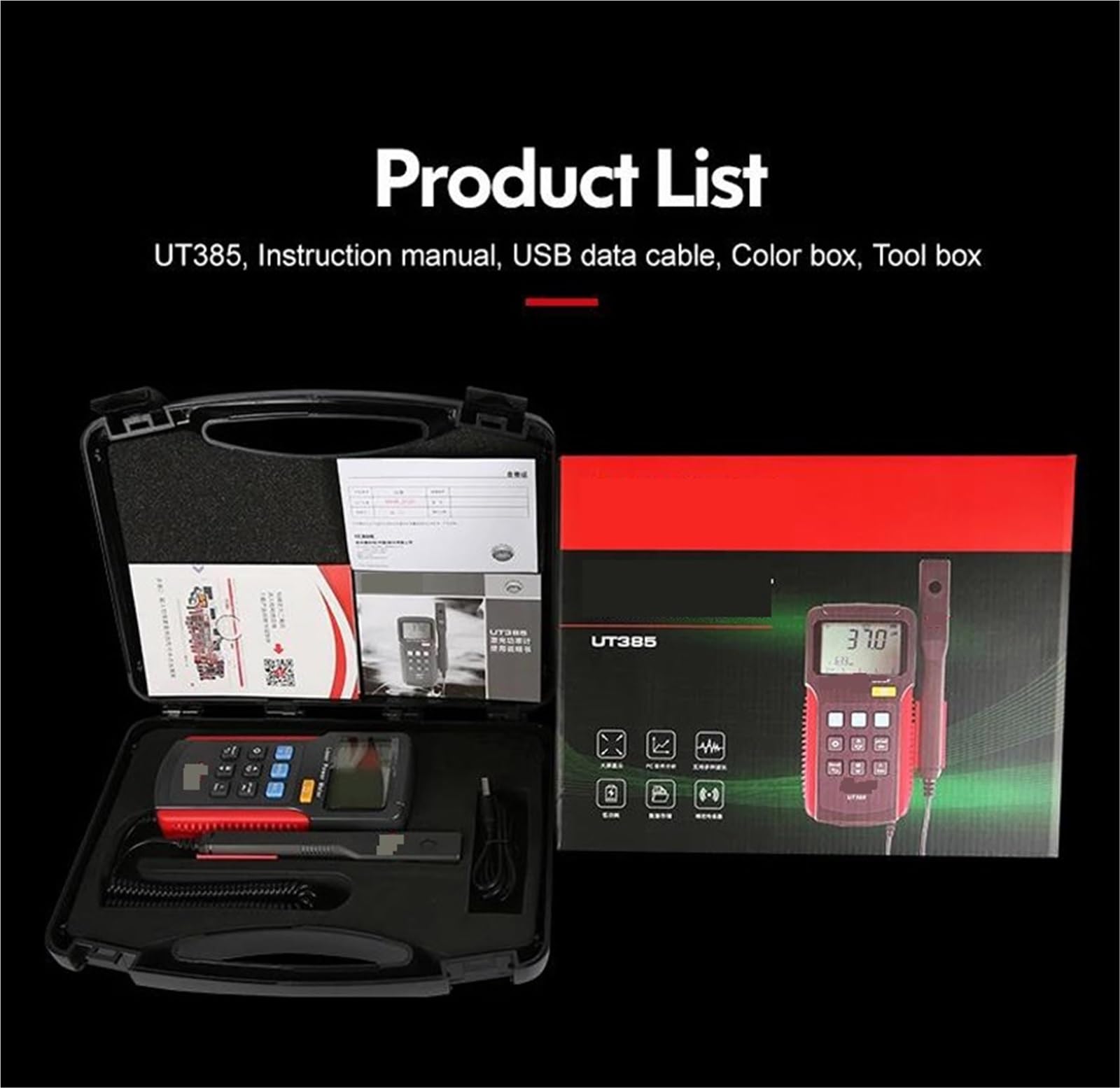 Probador de Fibra óptica, Medidor de Potencia UT385, analizador de Potencia, diseño Dividido, Registrador de Datos, Sensor, medición de Potencia de precisión