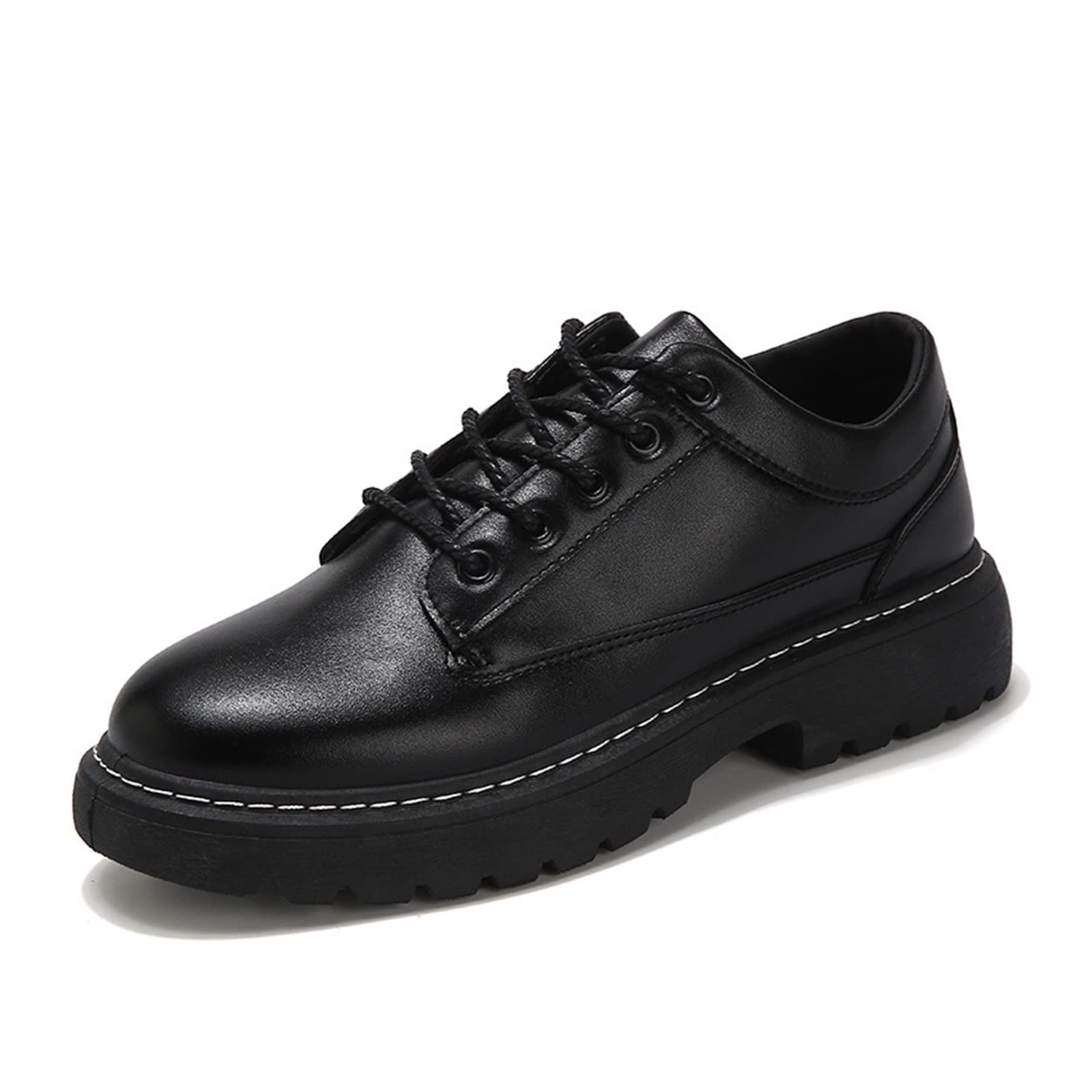 ETZRYSYB Mens leather shoes Leather Mens Shoes Luxury Brand Casual Leather Shoes Mens Formal Loafers Mens Moccasins Italian Black Mens Shoes(10.5 UK)